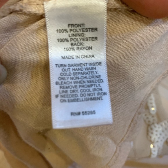 Express Nude White Sequin Embellished Tank Too - Picture 4 of 5